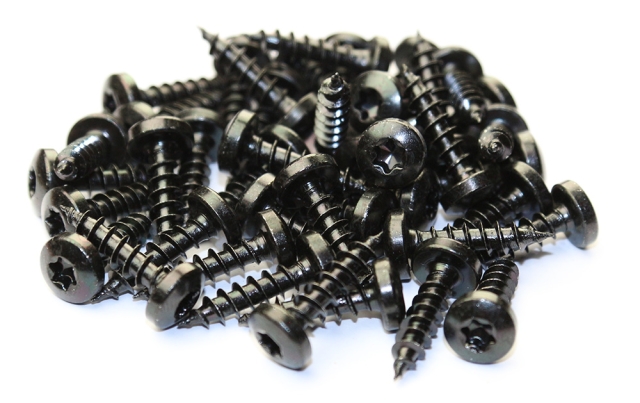 Træskrue, Sort, 5 x 20mm, 500 stk