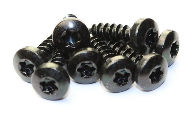 Træskrue, 5 x 20mm, T25, Sort - 8 stk