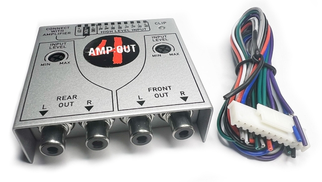 AMP:OUT Hi/Low-Konverter (HT>RCA), 4-ch  m. autoremote