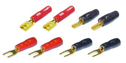 Kabelsæt m. 4x spadesko + 4x gaffelsko