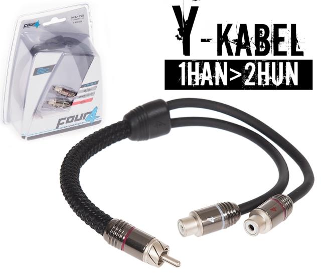 4Connect S3 Y-Kabel, 1Han>2Hun - 1 stk