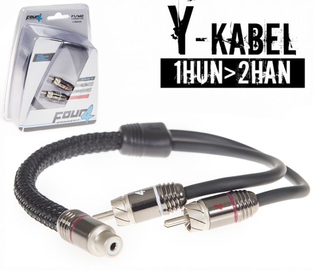 4Connect S3 Y-Kabel, 1Hun>2Han - 1 stk