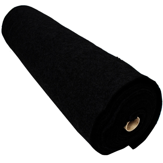 Filt, Sort A20, 136 cm  x 45 mtr