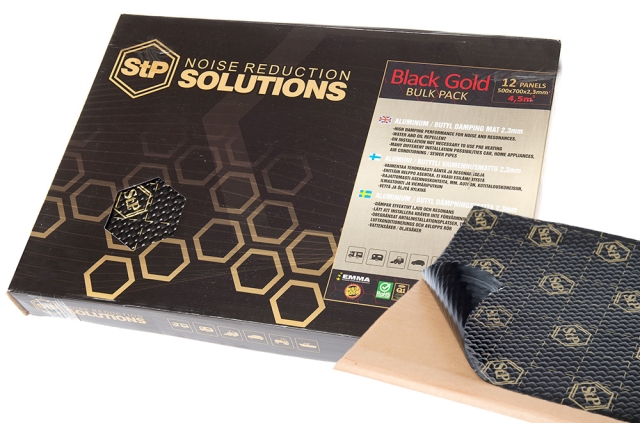 StP Black Gold Vibrations- og støjdæmpning, 12 ark, 4.5m²