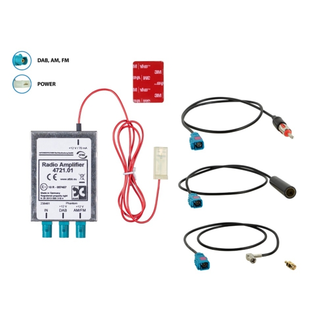 Antennesplitter AM/FM DAB+, DIN(f)>DIN(m)