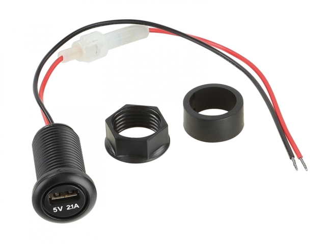 USB 12V > 5V / 2.1A USB-udtag til opladning
