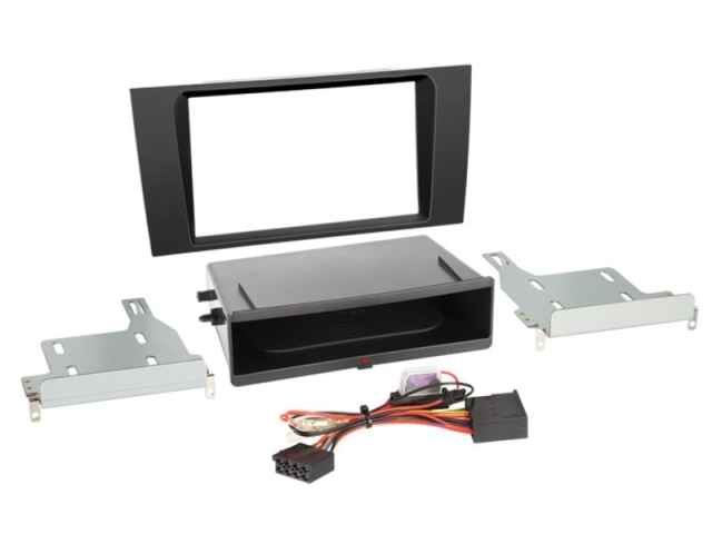 Monteringsram 2-din med indbygget Qi-opladning, Audi A4 99-01