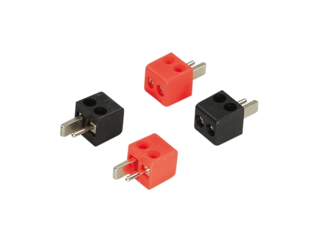 Højttalerstik DIN 2 x rød/sort 2,5mm²
