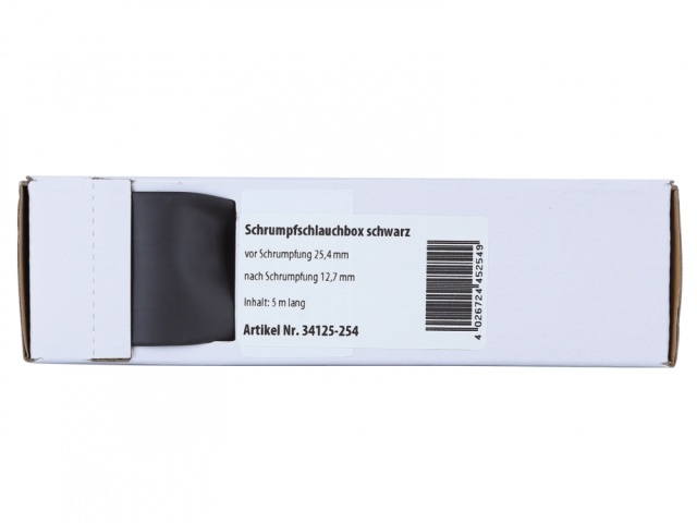 Krympeslange sort 25.4 mm - 12.7 mm, 1 meter