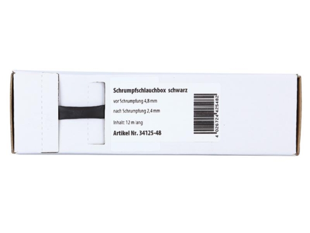 Sort krympeslange 4.8 mm² - 2.4 mm², metervare
