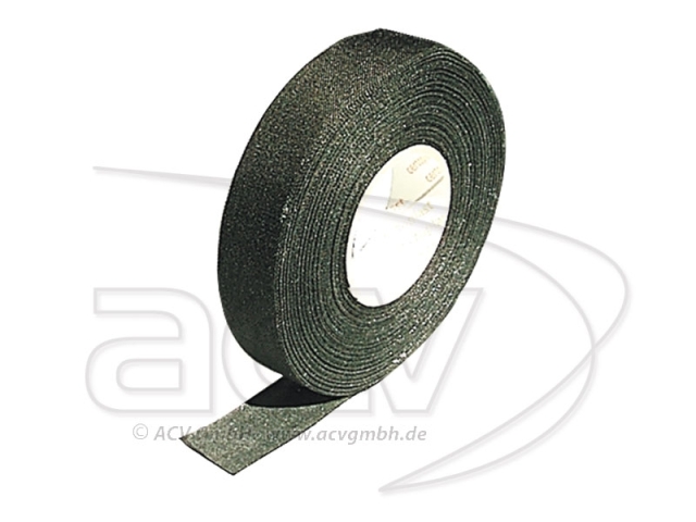 Tape sort polyester/tyg 9mm 25m