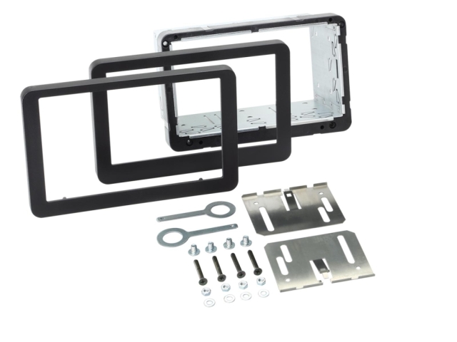 Monteringsramme 2-DIN Alfa 159/Brera/Spider, sort