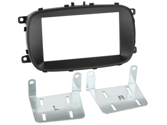 2DIN Radioramme Fiat 500X, sort