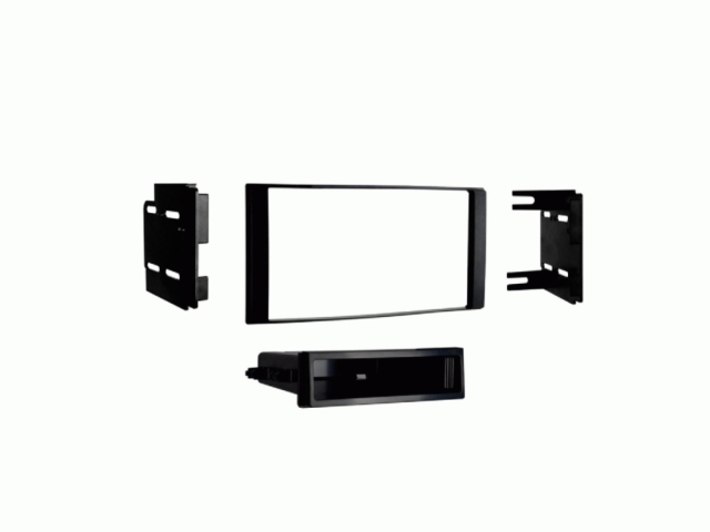 2DIN Radioramme med opbevaringsrum Nissan Micra/Note/Versa, sort
