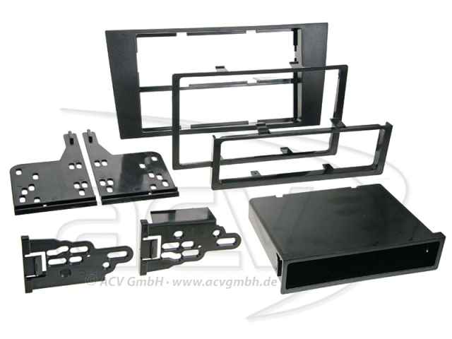 Monteringsram 2-din ram Audi A4 (B5) 99-01 sort