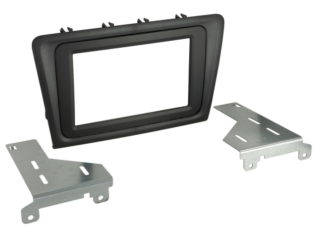 Monteringsramme 2-DIN Skoda Rapid, sort