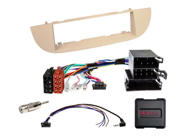 1DIN Radioramme Fiat 500 beige 2007-2015