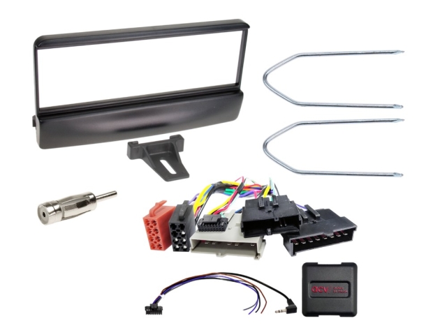 1DIN Radiokit Ford, sort 8Pin/8Pin/17Pin SWC