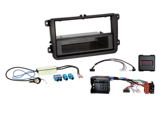 1DIN/2DIN Radiokit med opbevaringsrum Seat/Skoda/VW