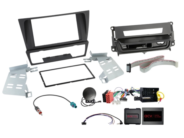 2DIN Radiokit BMW 3-serie E90/E91, sort