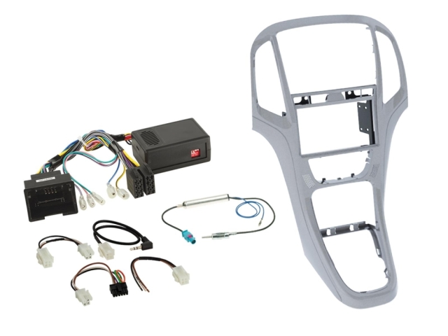 2DIN Radiokit Opel Astra J, platinsølv