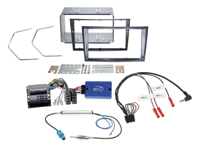 2DIN Radiokit Opel, stealth sort