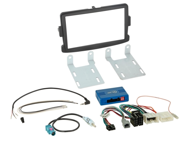 2DIN Radiokit Dacia/Fiat/Nissan/Opel/Renault, sort - OEM NAV