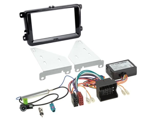 2DIN Radiokit Seat/Skoda/VW, sort