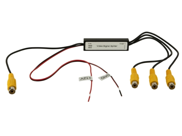 Video signalforstærker og splitter 1x3 RCA