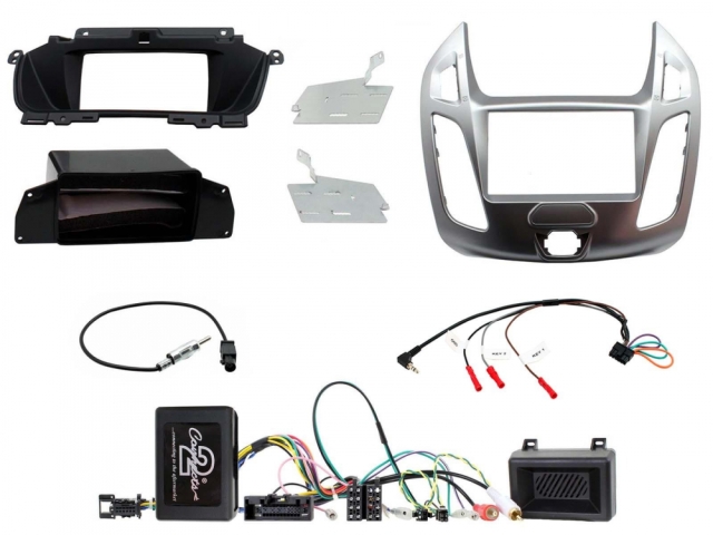 Installationskit 2-DIN Ford Transit-Connect 2013-2021, Sølv