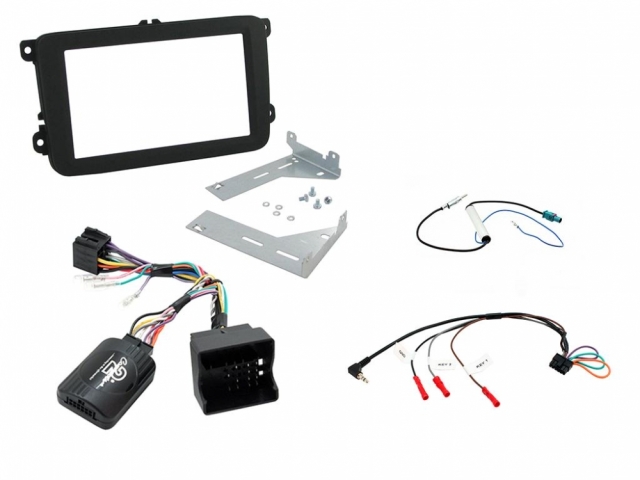Installationskit Volkswagen Dobbel-din, sort