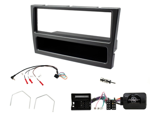 Installationssæt Opel Astra 04-10, single-DIN, blågrå