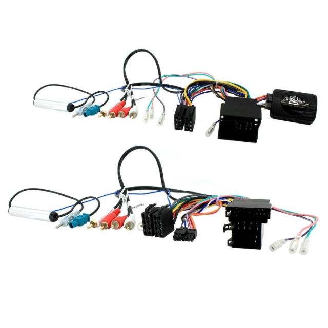 Ratbetjeningskabel til Audi inkl. antenneadapter (original 1DIN og 2DIN)