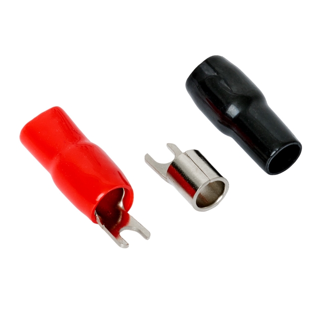 Auto-Connect rød og sort gaffelsko, 21 mm²