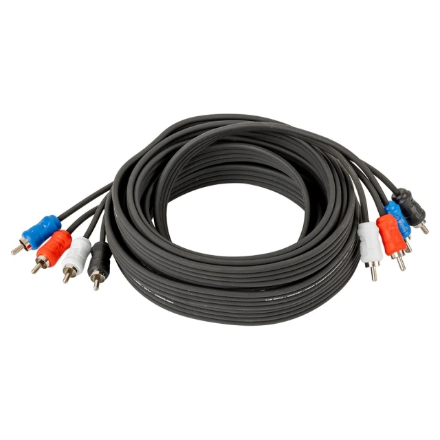 Auto-Connect 4-kanals koaksialt RCA-kabel 5.5 meter, Level 1
