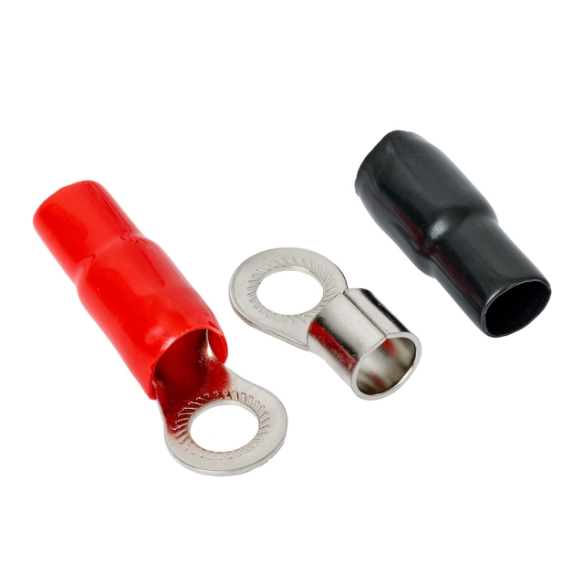 Auto-Connect rød og sort ringkabelsko M12, 53 mm²