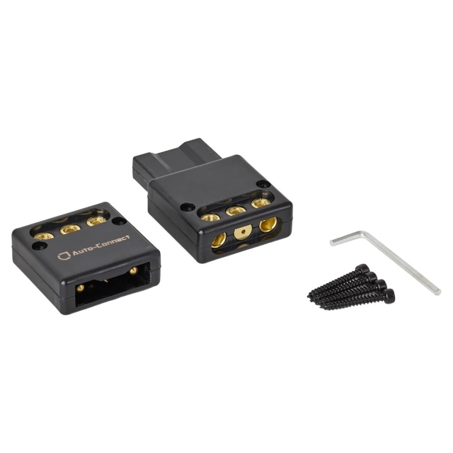 Auto-Connect Quick Release strømstik til forstærker/subwoofer, 10 mm², 80A