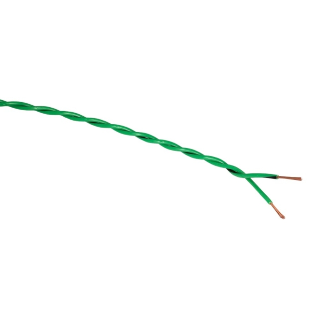 Auto-Connect twisted OFC-højttalerkabel 2x0.5 mm², Grøn, Lbm
