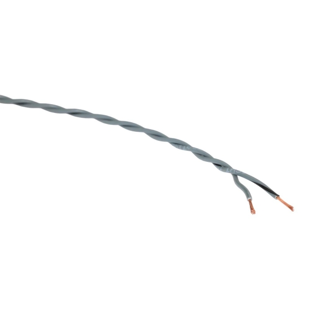Auto-Connect twisted OFC-højttalerkabel 2x0.5 mm², Grå, Lbm