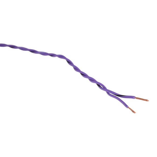 Auto-Connect twisted OFC-højttalerkabel 2x0.5 mm², Lilla, Lbm