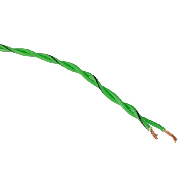 Auto-Connect twisted højttalerkabel 2x0.8 mm² grøn, pris pr. meter