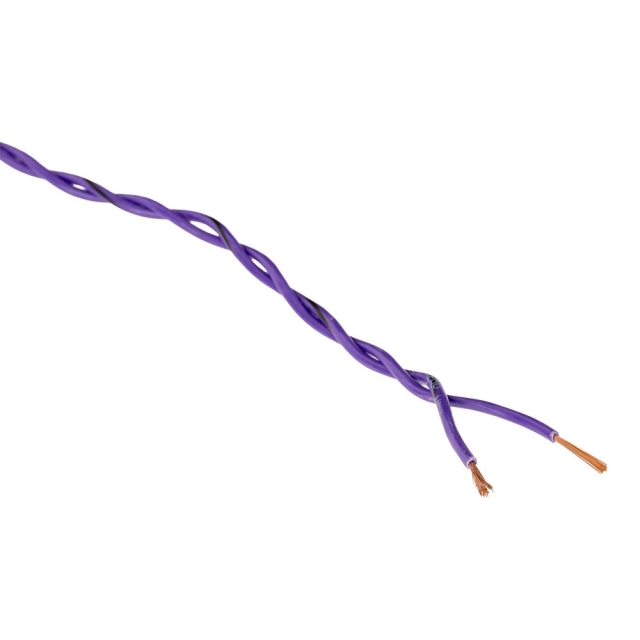 Auto-Connect twisted højttalerkabel 2x0.8 mm² lilla, pris pr. meter