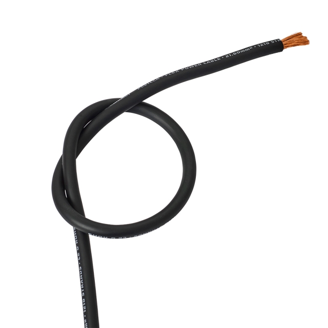 Auto-Connect sort strømkabel CCA 21.6mm²
