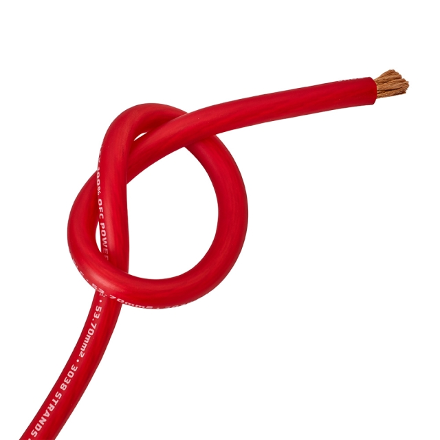 Auto-Connect rød strømkabel OFC 53.7mm²