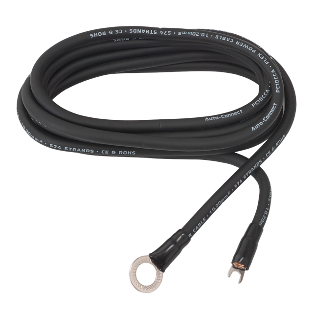 Auto-Connect 2.5 meter strømkabel CCA 10.2mm²