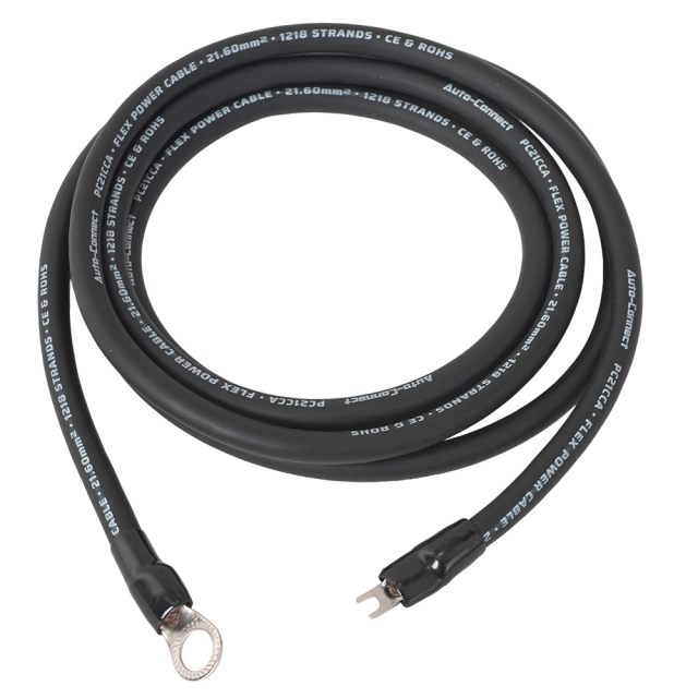 Auto-Connect 2.5 meter strømkabel CCA 21.6mm²