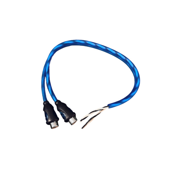 Auto-Connect RCA-kabel, 2 Hun > Løse ender, 30 cm