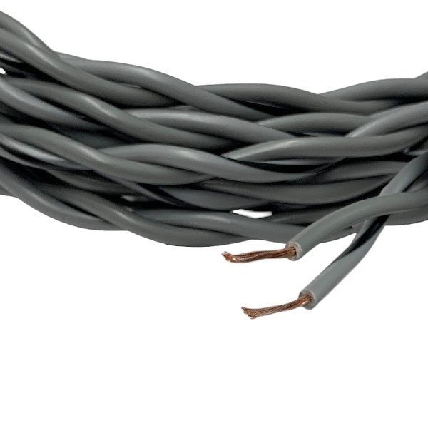 Auto-Connect tvundet højttalerkabel 2x1.0mm² grå
