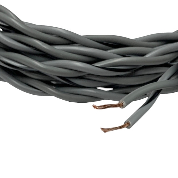 Auto-Connect tvundet højttalerkabel 2x1.0mm² grå