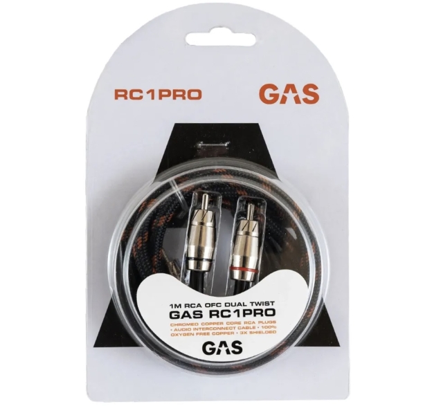 GAS Audio PRO Signalkabel 1.0 mtr, 2-kanals